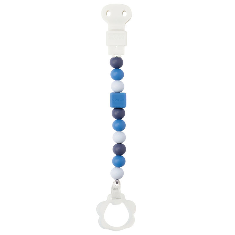  attache-sucette silicone bleu foncé 